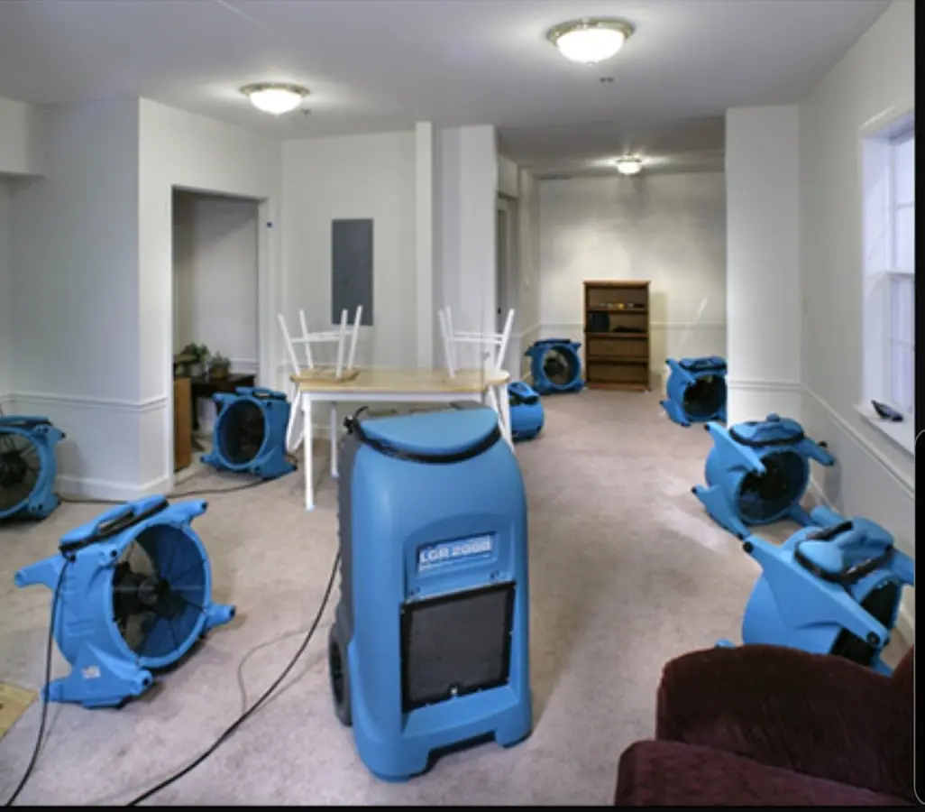 Air movers and dehumidifier setup for Water Extraction & Removal in Pismo Beach